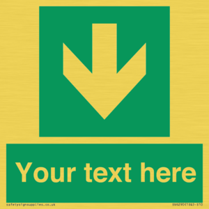 SV6290: Safe condition Custom arrow down sign