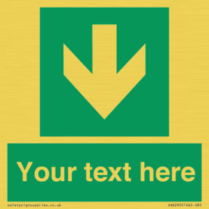 SV6290: Safe condition Custom arrow down sign