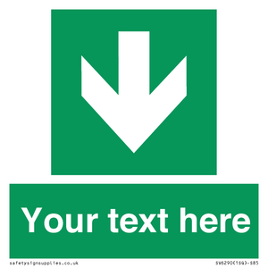 SV6290: Safe condition Custom arrow down sign