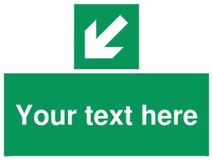 SV6291: Safe condition Custom arrow down left sign