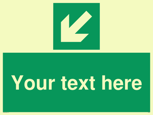 SV6291: Safe condition Custom arrow down left sign