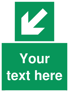 SV6291: Safe condition Custom arrow down left sign