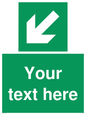 SV6291: Safe condition Custom arrow down left sign