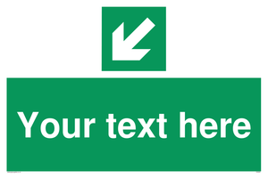 SV6291: Safe condition Custom arrow down left sign