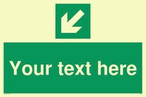 SV6291: Safe condition Custom arrow down left sign