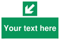 SV6291: Safe condition Custom arrow down left sign