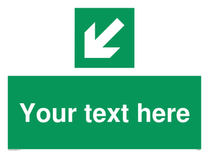 SV6291: Safe condition Custom arrow down left sign