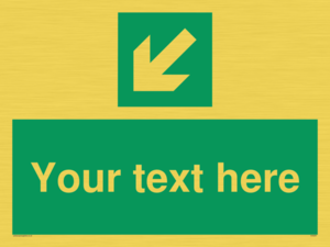 SV6291: Safe condition Custom arrow down left sign
