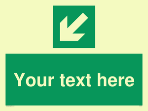 SV6291: Safe condition Custom arrow down left sign