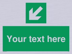 SV6291: Safe condition Custom arrow down left sign