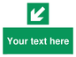 SV6291: Safe condition Custom arrow down left sign