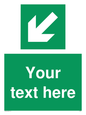 SV6291: Safe condition Custom arrow down left sign