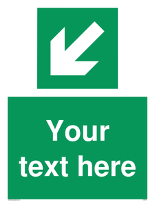 SV6291: Safe condition Custom arrow down left sign