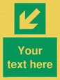 SV6291: Safe condition Custom arrow down left sign