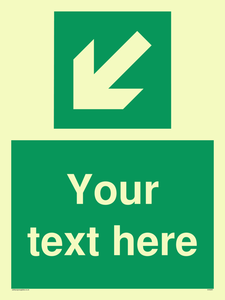 SV6291: Safe condition Custom arrow down left sign