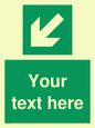 SV6291: Safe condition Custom arrow down left sign