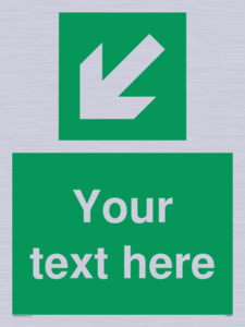 SV6291: Safe condition Custom arrow down left sign