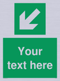 SV6291: Safe condition Custom arrow down left sign