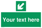 SV6291: Safe condition Custom arrow down left sign