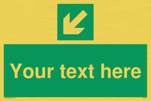 SV6291: Safe condition Custom arrow down left sign