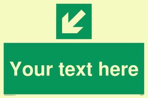 SV6291: Safe condition Custom arrow down left sign