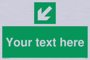SV6291: Safe condition Custom arrow down left sign
