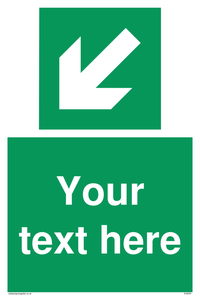 SV6291: Safe condition Custom arrow down left sign