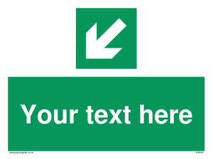 SV6291: Safe condition Custom arrow down left sign