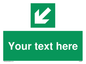 SV6291: Safe condition Custom arrow down left sign