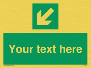 SV6291: Safe condition Custom arrow down left sign
