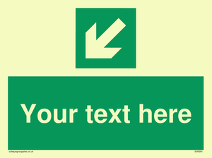 SV6291: Safe condition Custom arrow down left sign