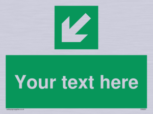 SV6291: Safe condition Custom arrow down left sign