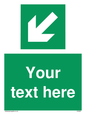 SV6291: Safe condition Custom arrow down left sign
