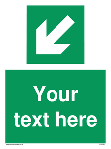 SV6291: Safe condition Custom arrow down left sign