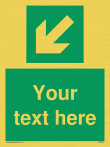SV6291: Safe condition Custom arrow down left sign