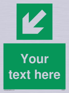 SV6291: Safe condition Custom arrow down left sign