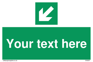SV6291: Safe condition Custom arrow down left sign