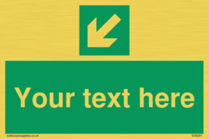 SV6291: Safe condition Custom arrow down left sign
