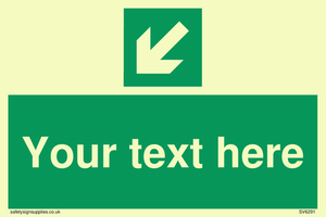 SV6291: Safe condition Custom arrow down left sign