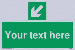 SV6291: Safe condition Custom arrow down left sign