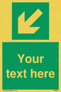 SV6291: Safe condition Custom arrow down left sign