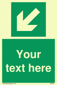 SV6291: Safe condition Custom arrow down left sign