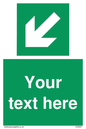 SV6291: Safe condition Custom arrow down left sign