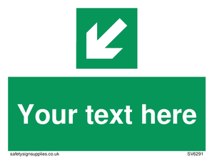 SV6291: Safe condition Custom arrow down left sign