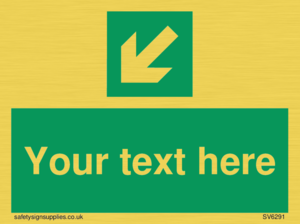 SV6291: Safe condition Custom arrow down left sign