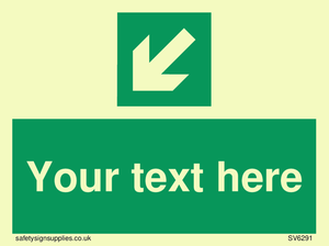 SV6291: Safe condition Custom arrow down left sign