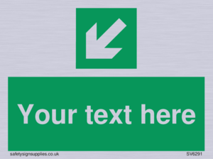 SV6291: Safe condition Custom arrow down left sign