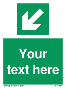 SV6291: Safe condition Custom arrow down left sign