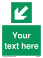 SV6291: Safe condition Custom arrow down left sign