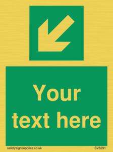 SV6291: Safe condition Custom arrow down left sign